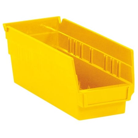 Bsc Preferred 11 5/8 x 4 1/8 x 4'' Yellow Plastic Shelf Bin Boxes, 36PK BUY00013283